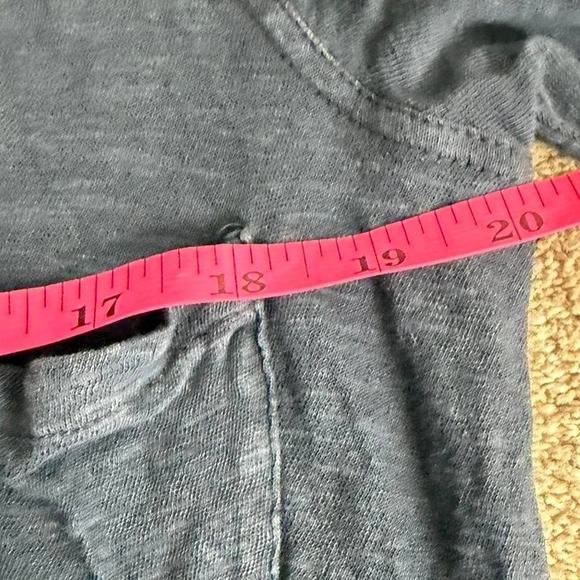 Free People We The Free Blue Long Sleeve Henley Tunic Top Women's X Small - Picture 7 of 8